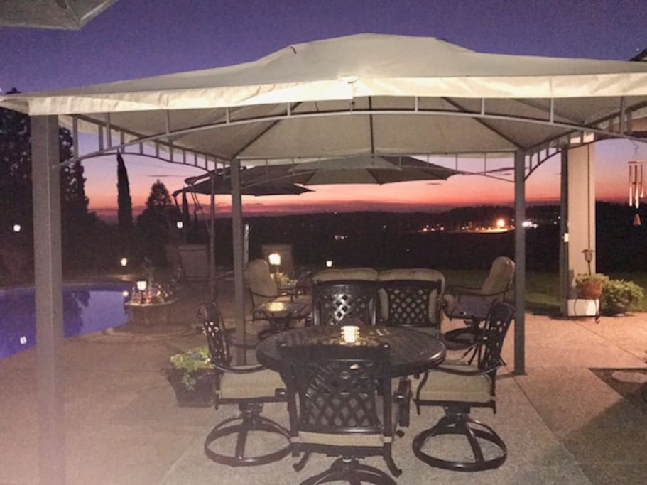 All new Patio area for dining & sitting.