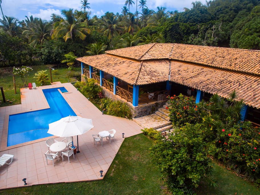 A casa vista de drone