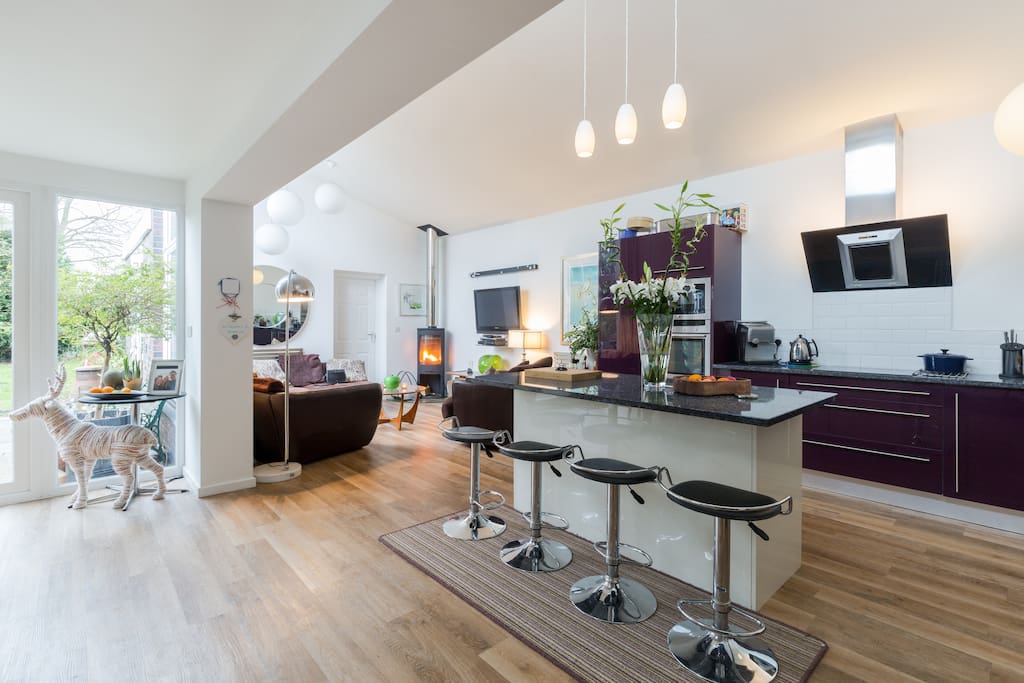Shared lounge kitchen in main house.