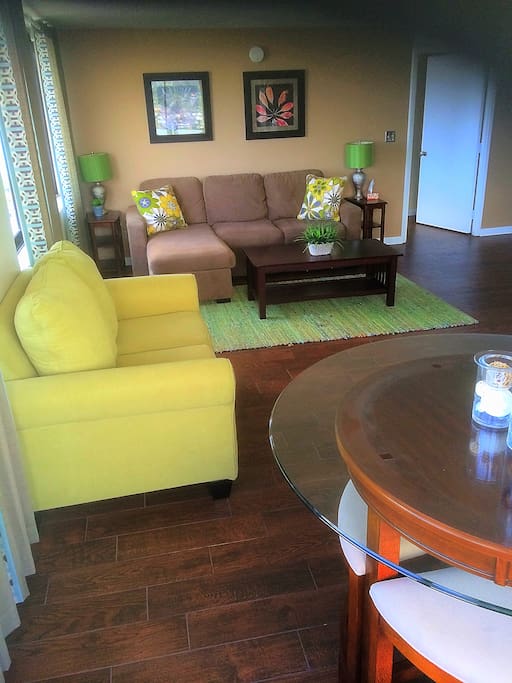 We now have a new sofa bed (not in this photo) replacing the sofa.....(full/queen size).