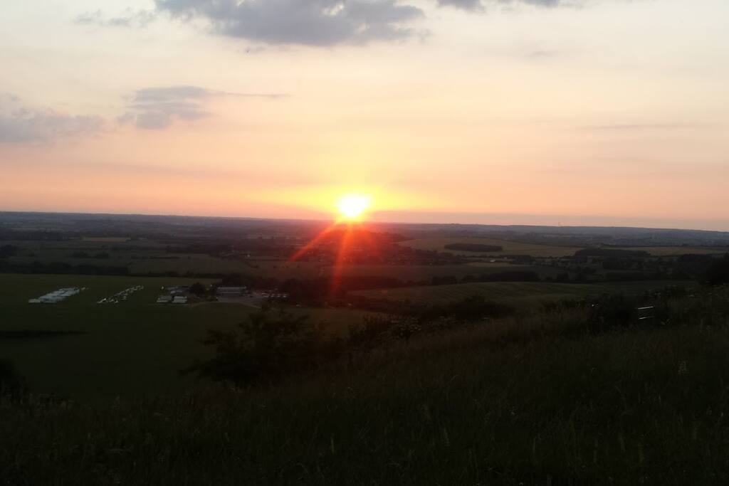 Sunset from Dunstable Downs nearby.