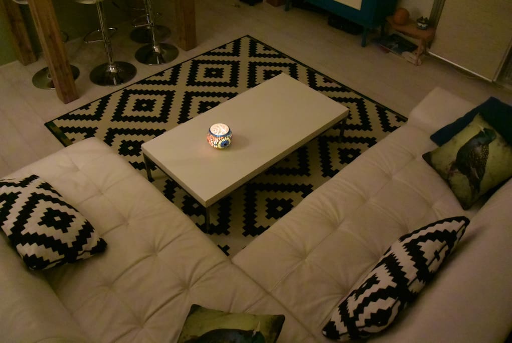the living room by night