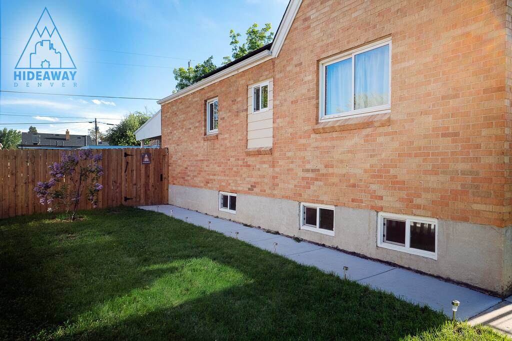 Enter your suite through the backyard, which is accessed via the gate on the north end of the house