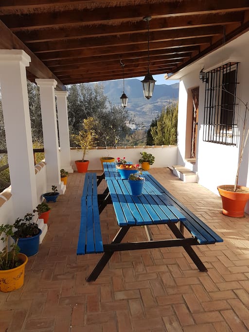 Morning breakfast on the kitchen terrace