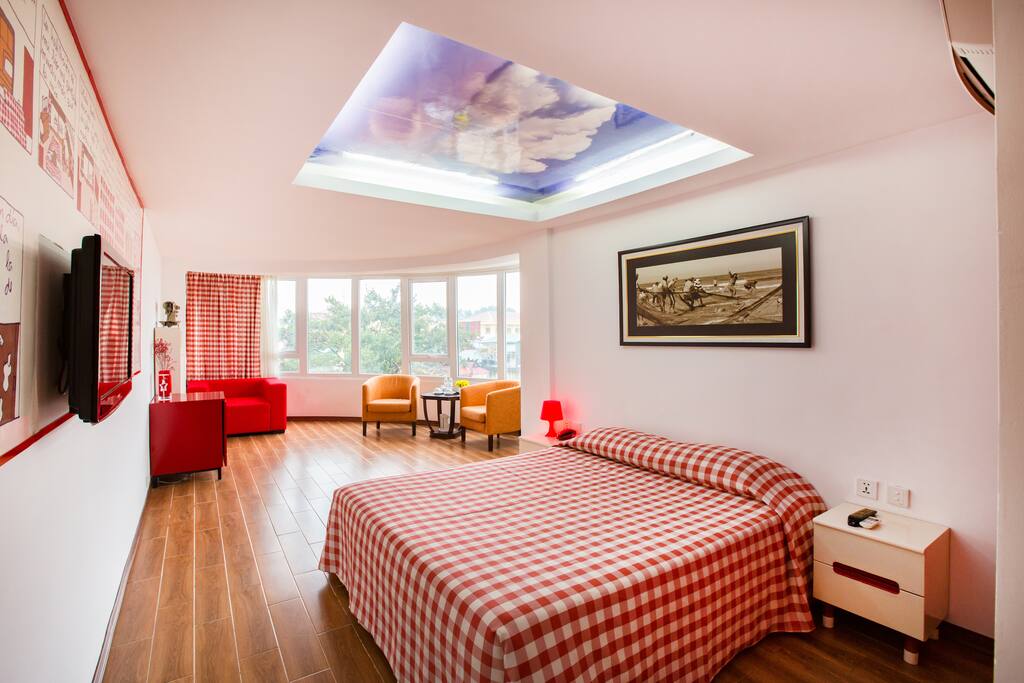As the idea of this room, everything is set up dreamlikely