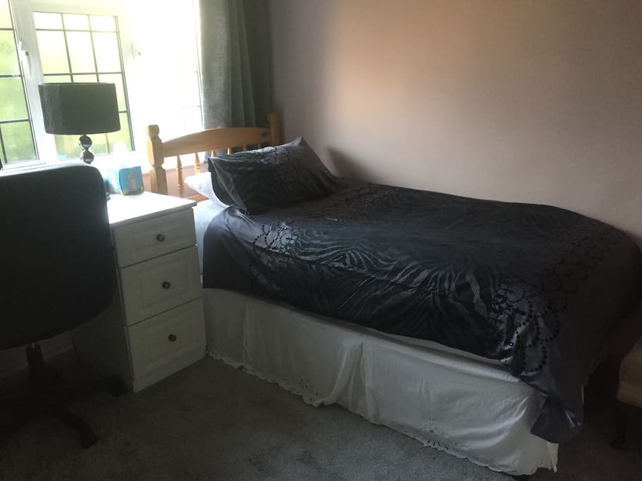 Single bed with study desk