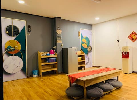 M-33 bamboo homestay Tatami Private Sanitary Bath Triple Room