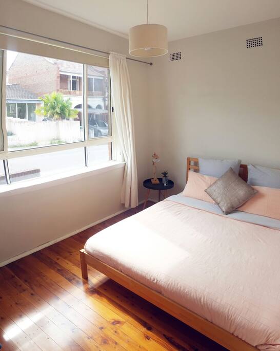 Bedroom with queen-sized bed