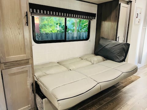 Top performing Airbnb: Camp in the City/ Firepit /S'mores/ Bring the Dog! in Candler Mc Afee