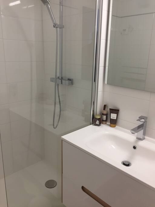 The bathroom
1 shower 120x80cm
Hair dryer
Lavabo with drawers