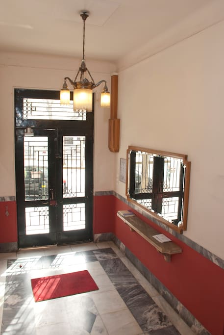 The entrance of our building. Notice the marble floors. Everything is original from the 1930's