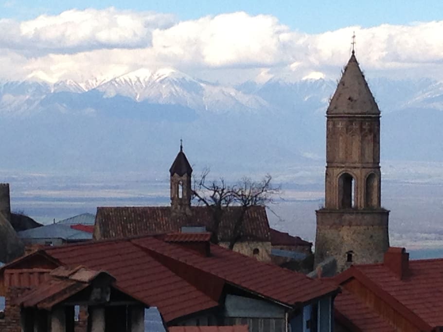 View of the Southern Caucasus mountains from the house.