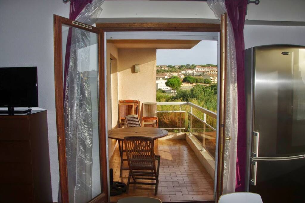 Vue sur la terrasse
