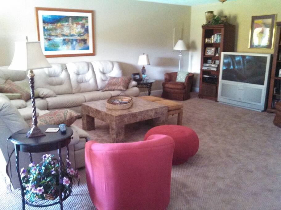 A very large family room that is yours to enjoy.
