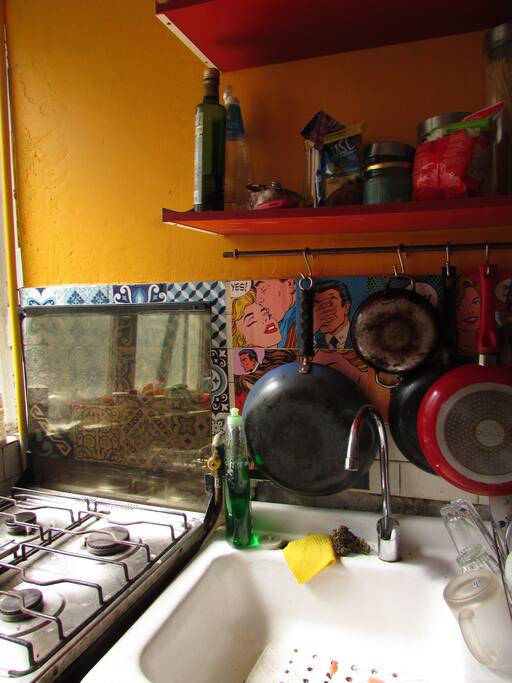 Cocina con todo a disposicion