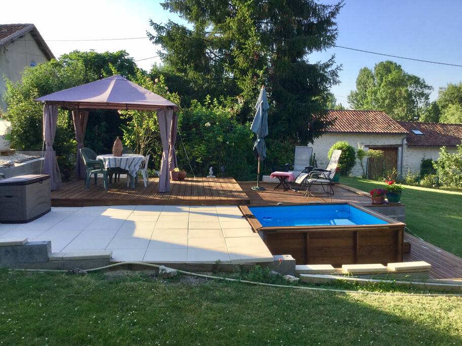Patio and plunge pool.