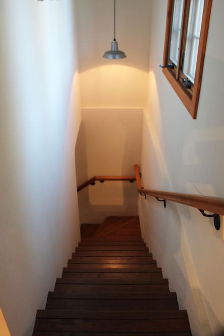Stairway leading up to guesthouse