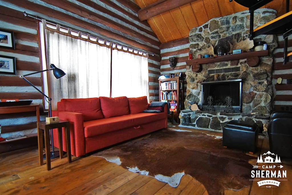 Camp Sherman is tastefully appointed with a mix of authentic and contemporary furnishings.