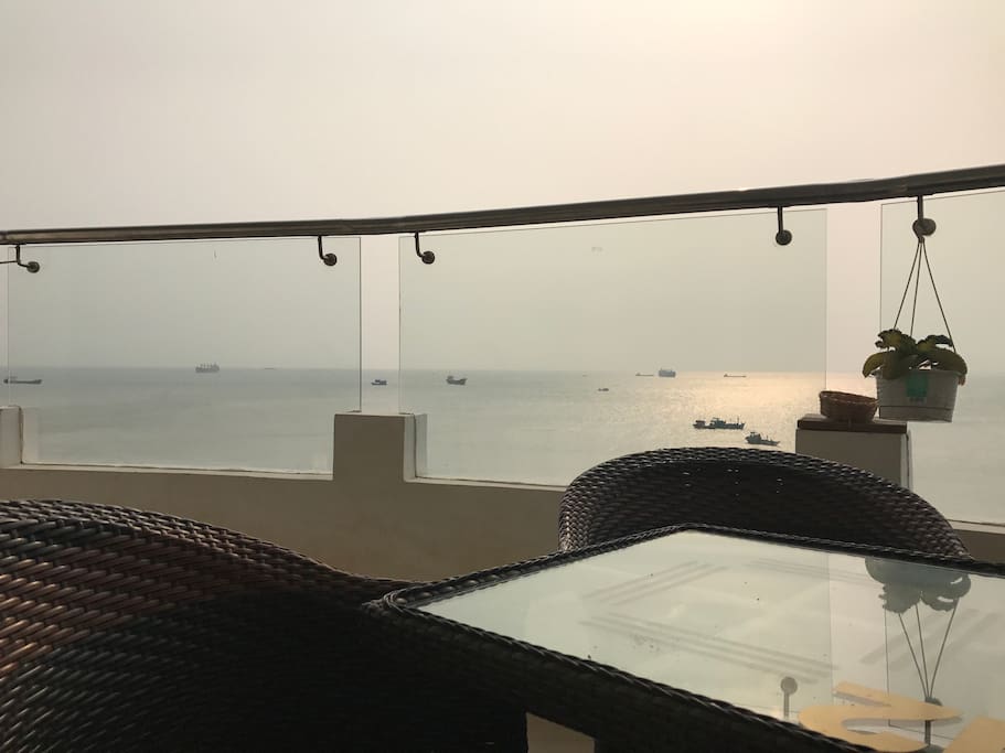 view of the seas as far as the eye can see.