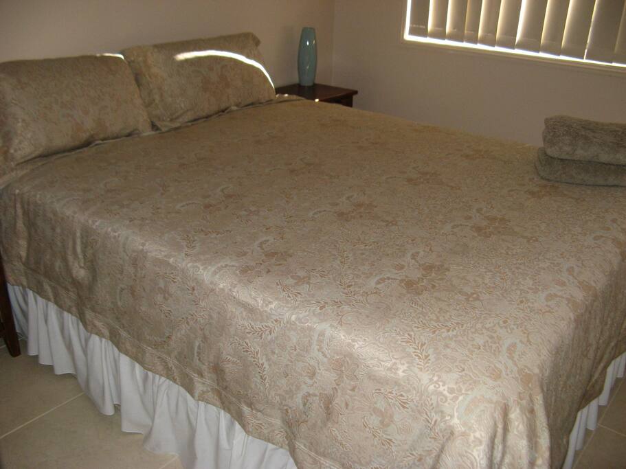 Brand new queen bed.