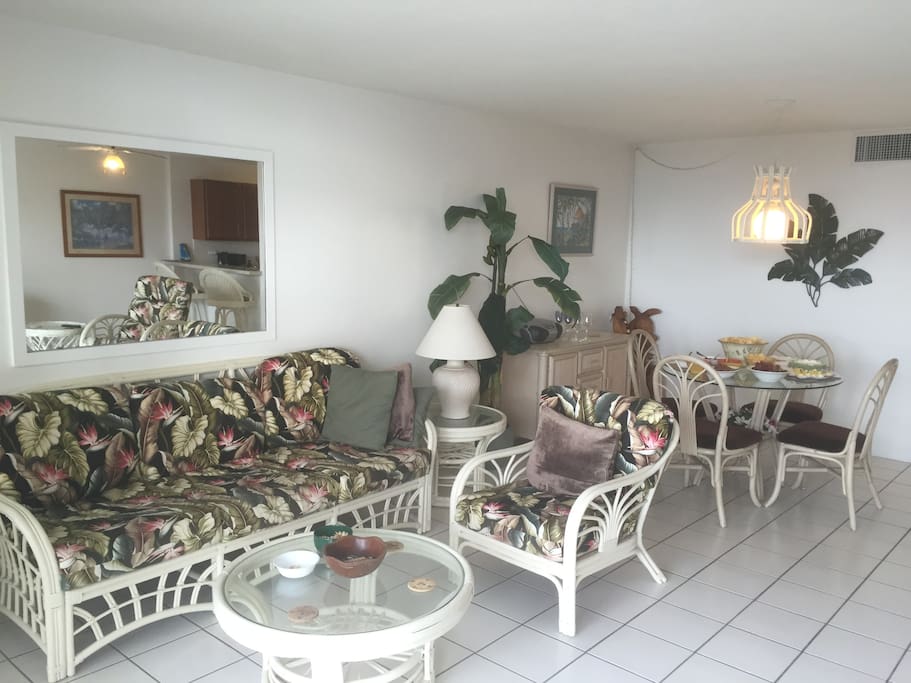 Our front room, very Hawaiiana