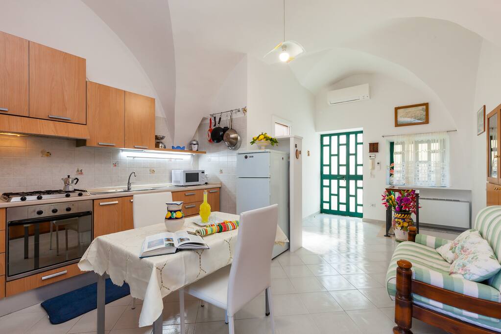 kitchen and living room