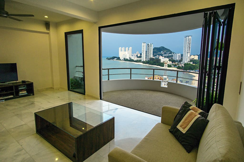 Living area with outdoor view
