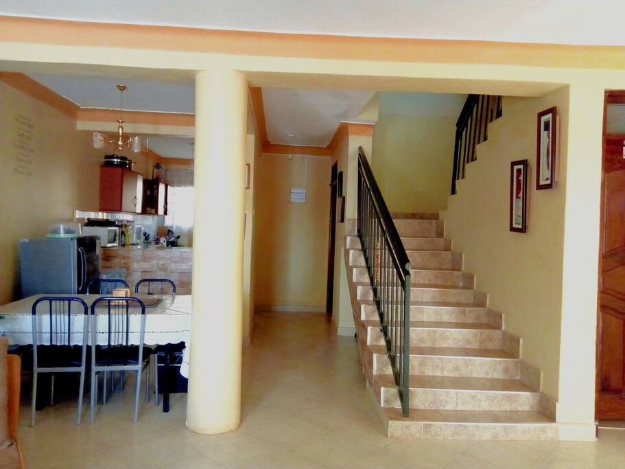 View if the dinning area and kitchen