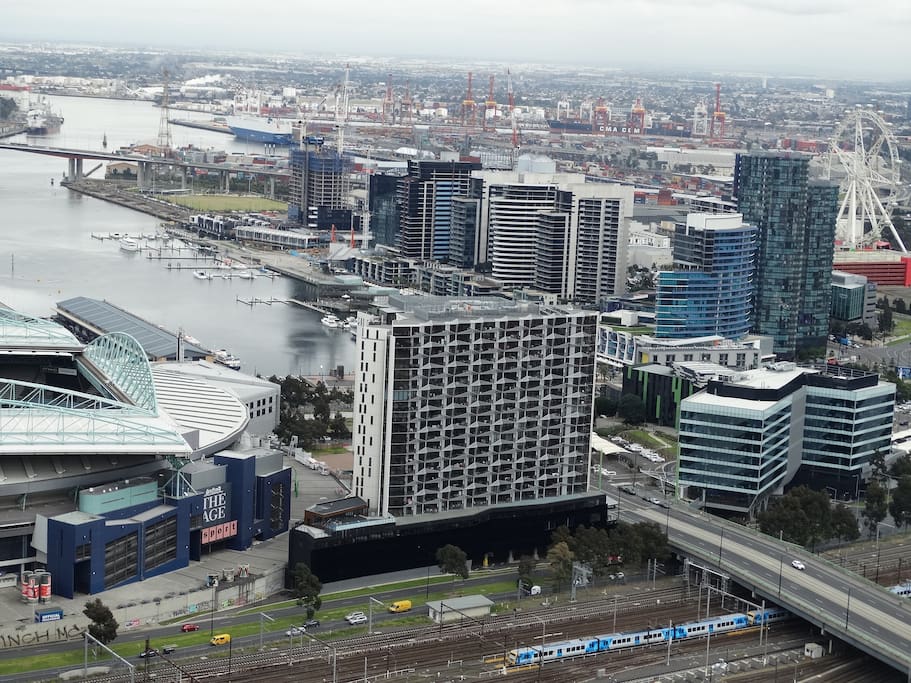 Melbourne Star & Docklands Waterfront view from Balcony