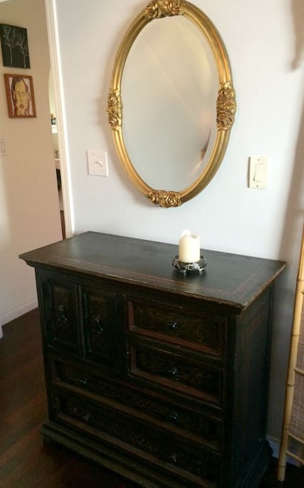 Hand painted dresser & mirror.