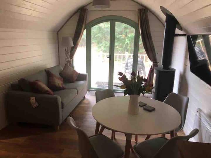 Cabaña acogedora sala de estar