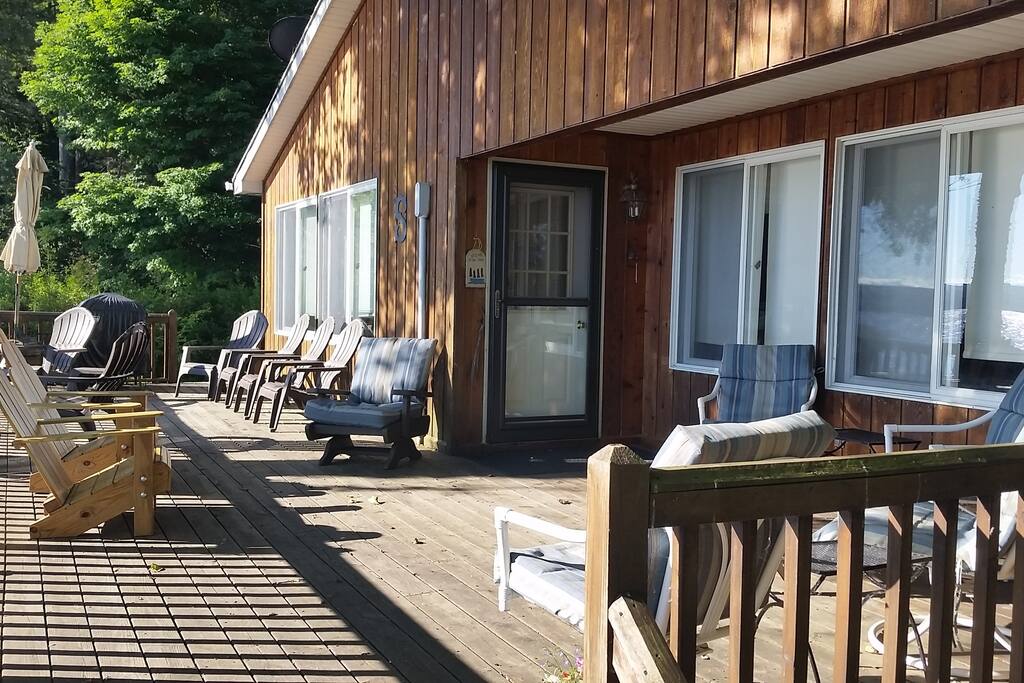 Deck overlooking lake