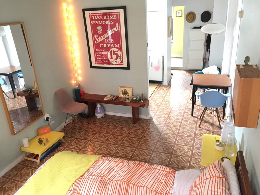 View through entire apartment.