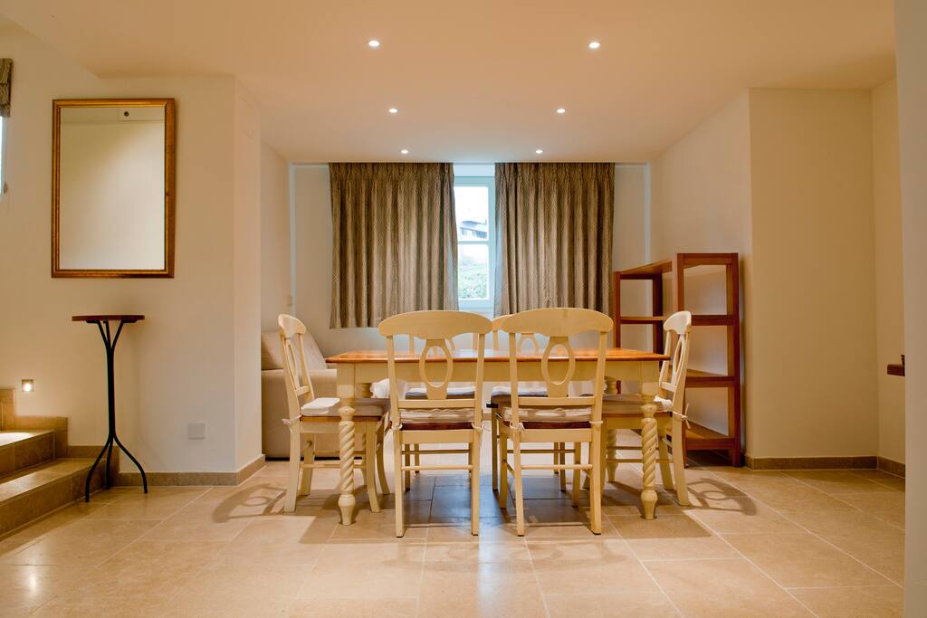 Dining area with sofabed