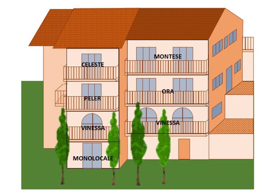 L'appartamento kitehouse Vinessa si trova al primo piano, sopra il giardino