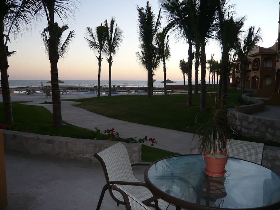 the view from the patio, a perfect setting for food and drinks!