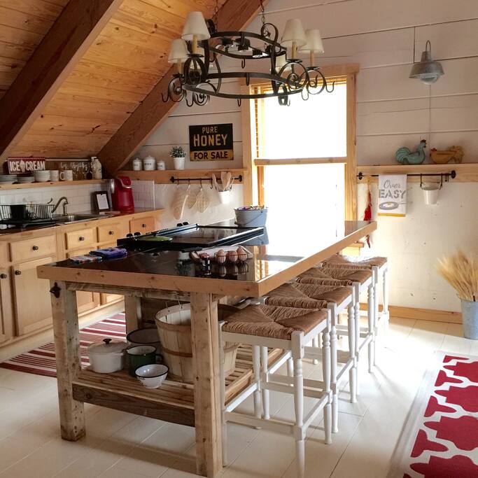 Full kitchen with large island