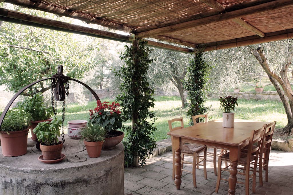 La veranda all'esterno