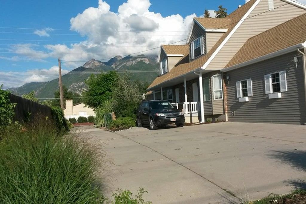 one half of a duplex with plenty of parking.