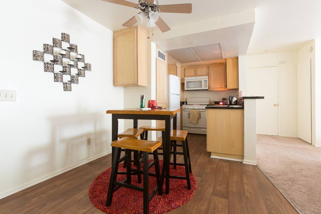 dining area and kitchen.