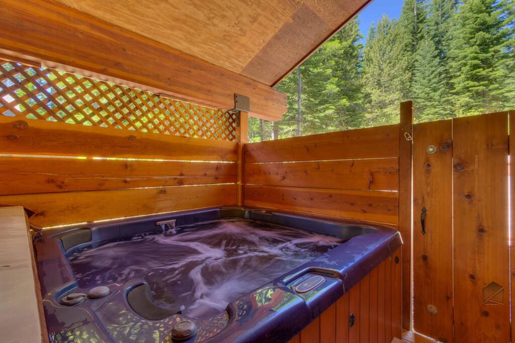 Get things off to a most relaxing start in the privacy of your hot tub.