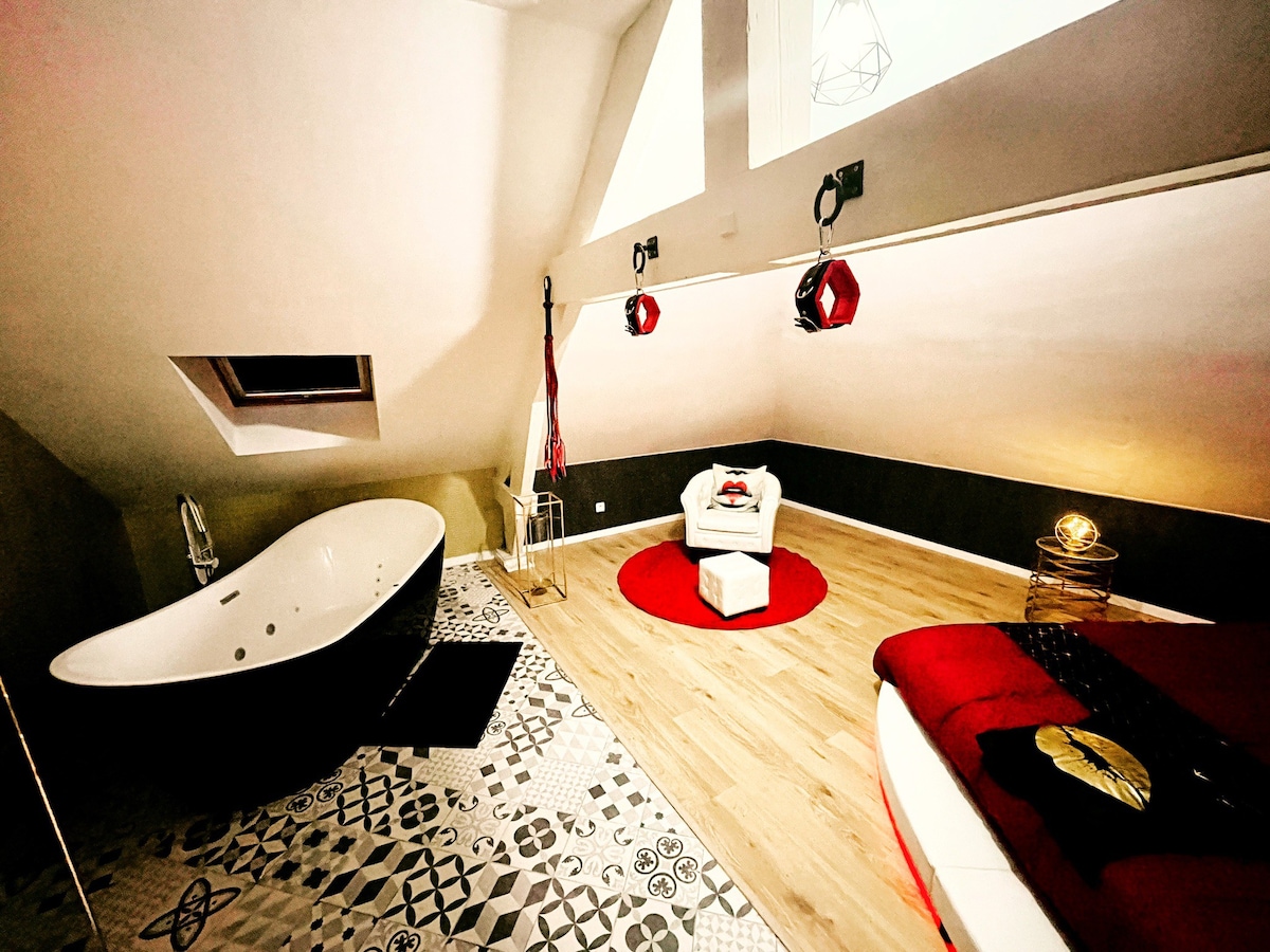 Osez la loveroom insolite, 50 nuances de grey spa - Appartements avec  services hôteliers à louer à Douchy-les-Mines, Hauts-de-France, France -  Airbnb