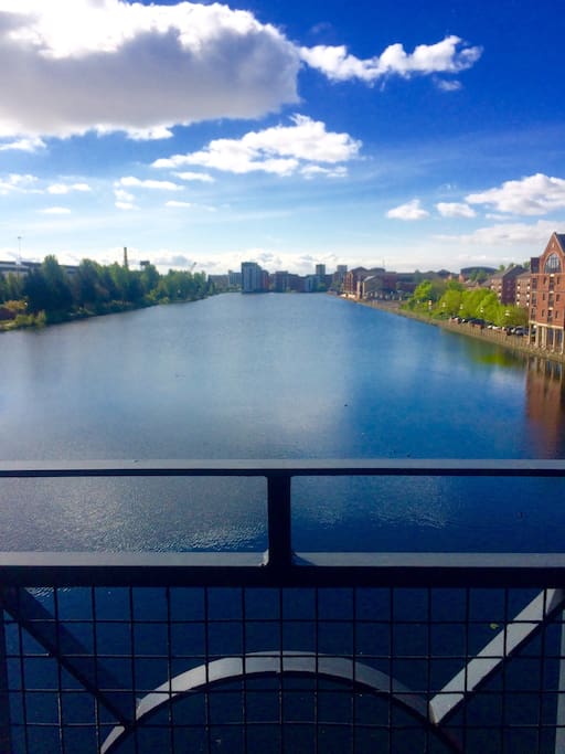 View over the dock from the flat