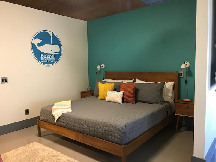 Bedroom #1.  King bed with premium pillows and mattress for a great nights sleep!