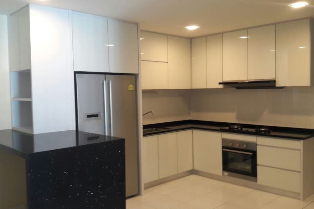 Kitchen with basic amenities