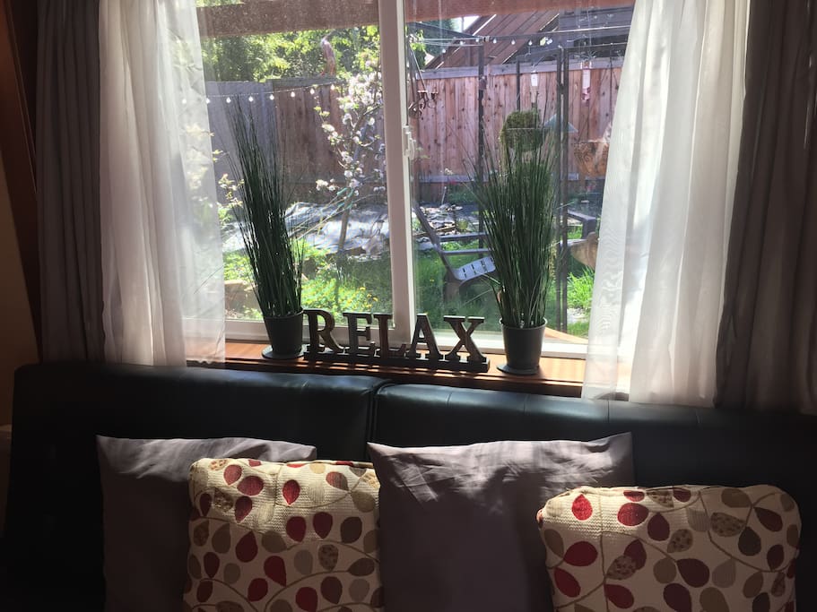 relax with a view of the garden sun