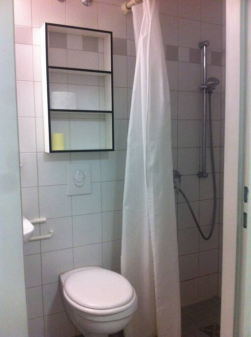 the restroom is a share restroom with 1 person