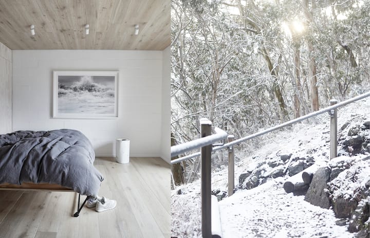 Eneo lililojitenga kwenye ukingo wa Kijiji cha Thredbo. Mambo ya ndani madogo yaliyoundwa kufanya kazi kwa kupatana na maoni ya alpine. 