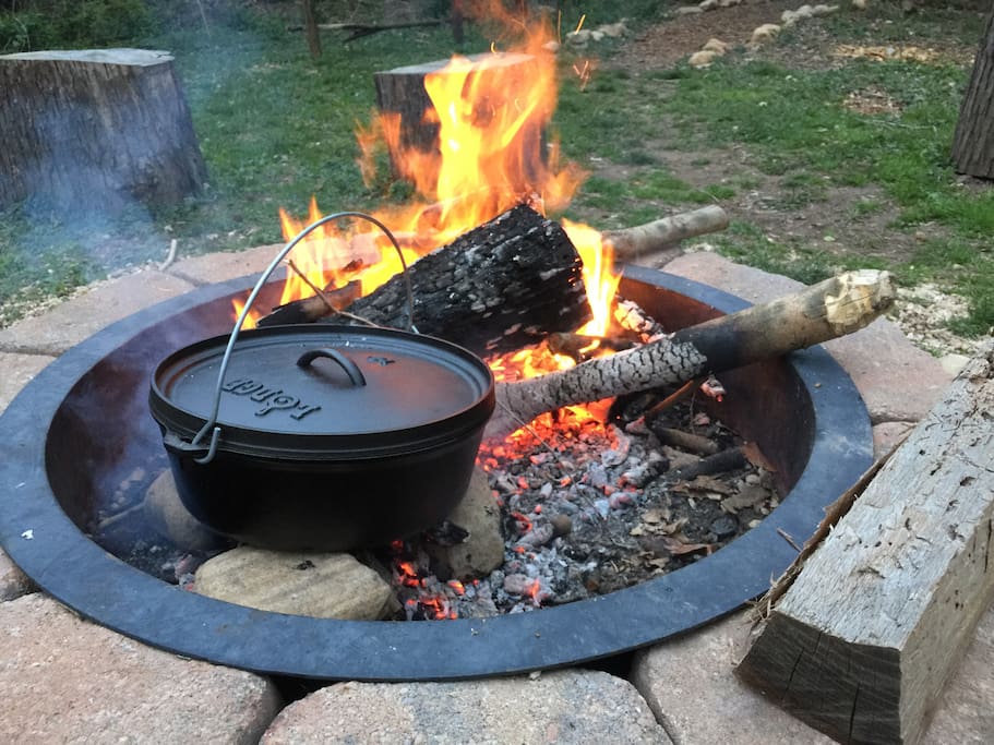 Firepit for cooking dinner and breakfast