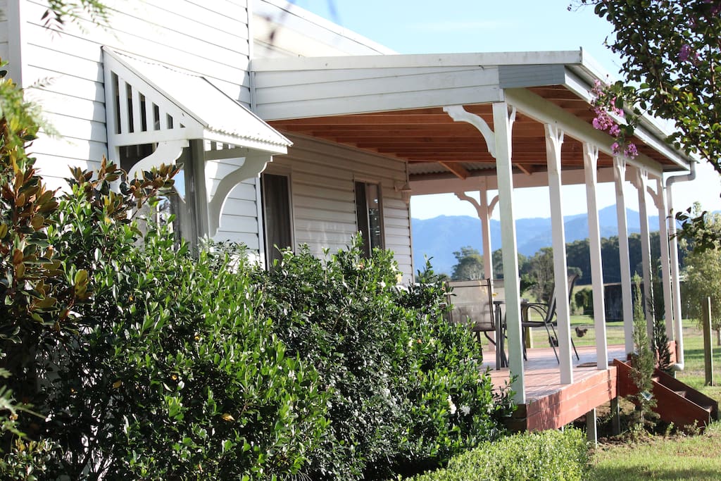 Enjoy sitting on the wide verandas overlooking the farm